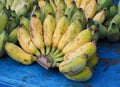 Bunch of ripened bananas at farmers market Royalty Free Stock Photo