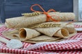 Bunch of Rolled Tortillas Royalty Free Stock Photo