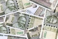 Indian currency 500 rupee notes macro