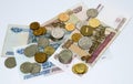 A bunch of Russian rubles Royalty Free Stock Photo