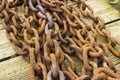 Bunch of Rusting Steel Chains Royalty Free Stock Photo
