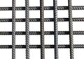 Bunch of several reinforcement bars isolated Royalty Free Stock Photo