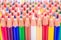 Bunch of sharp colorful pencils Royalty Free Stock Photo