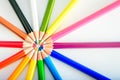 Bunch of sharp colorful pencils Royalty Free Stock Photo