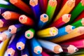 Bunch of sharp colorful pencils