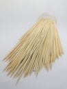 bunch of skewers isolated in white background Royalty Free Stock Photo