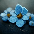 Bunch of small blue forget me not flowers