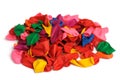 A bunch of small deflated balloons with different colors Royalty Free Stock Photo