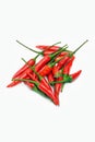 Bunch of small spicy red chillies