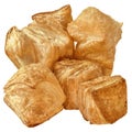 Bunch Of Small Square Sesame Puff Pastry Zu-Zu Isolated On White Background Royalty Free Stock Photo