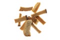 a bunch of some biscuit rusk isolated, diet antioxidant vitamine food