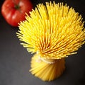 Bunch of spaghetti in close up view Royalty Free Stock Photo