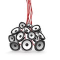 Bunch of speakers Royalty Free Stock Photo