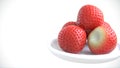 Bunch of Strawberries isolated over solid background Royalty Free Stock Photo