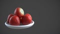 Bunch of Strawberries isolated over solid background Royalty Free Stock Photo