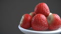 Bunch of Strawberries isolated over solid background Royalty Free Stock Photo