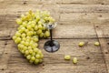 Bunch of sweet green seedless grapes variety Royalty Free Stock Photo