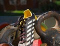 Stack of various sport equipment