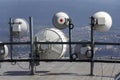 Bunch of transmitters and aerials on telecommunication tower