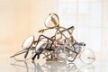 Bunch of unneeded glasses to recycle to Third World Royalty Free Stock Photo
