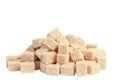 a bunch of unrefined cane sugar cubes Royalty Free Stock Photo