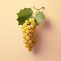Minimalistic Grape Design On Light Yellow Background