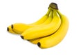 Bunch of yellow bananas isolated on white background Royalty Free Stock Photo