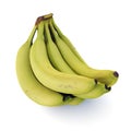 bunch of yellow bananas isolated on white background organic fruits 3d render illustration