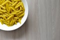 A bunch of yellow macaroni close up Royalty Free Stock Photo