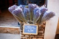 Bunches of dry lavender on farmer market Royalty Free Stock Photo