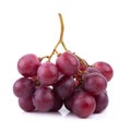 Bunches of fresh ripe red grapes on a white background Royalty Free Stock Photo