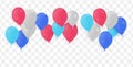 Bunches Groups Balloons White red and dark blue