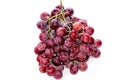 Bunches of pink grapes. Isolated on white background. Royalty Free Stock Photo