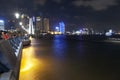 The Bund by Night in Shanghai Royalty Free Stock Photo