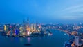 The Bund Shanghai in the evening Royalty Free Stock Photo
