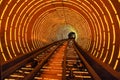 The Bund Sightseeing Tunnel under Huangpu at Shanghai, China Royalty Free Stock Photo