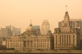 The Bund skyline across the Huangpu river from Pudong in Shanghai