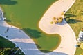 Bundek lake in Zagreb aerial view Royalty Free Stock Photo