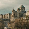 Bundeshaus parliament building in the capital, Bern, Switzerland Royalty Free Stock Photo