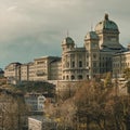 Bundeshaus parliament building in the capital, Bern, Switzerland Royalty Free Stock Photo