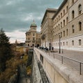 Bundeshaus parliament building in the capital, Bern, Switzerland Royalty Free Stock Photo