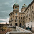Bundeshaus parliament building in the capital, Bern, Switzerland Royalty Free Stock Photo