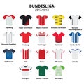 Bundesliga jerseys 2017-2018, German football league icons