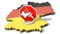 Federal emergency brake `Bundesnot-Bremse`  in Germany Royalty Free Stock Photo