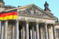 Bundestag in Berlin & german flag