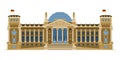 Bundestag berlin german government building. flat Royalty Free Stock Photo