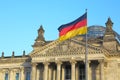 Bundestag & huge german flag in Berlin