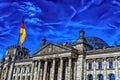 Bundestag, The Reichstag, Berlin, Germany - Original Digital Art Painting Royalty Free Stock Photo