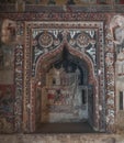 17th century Bundi Palace and wall paintings depicting Krishna\'s \