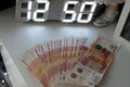 A bundle of banknotes of five thousandth Russians Royalty Free Stock Photo
